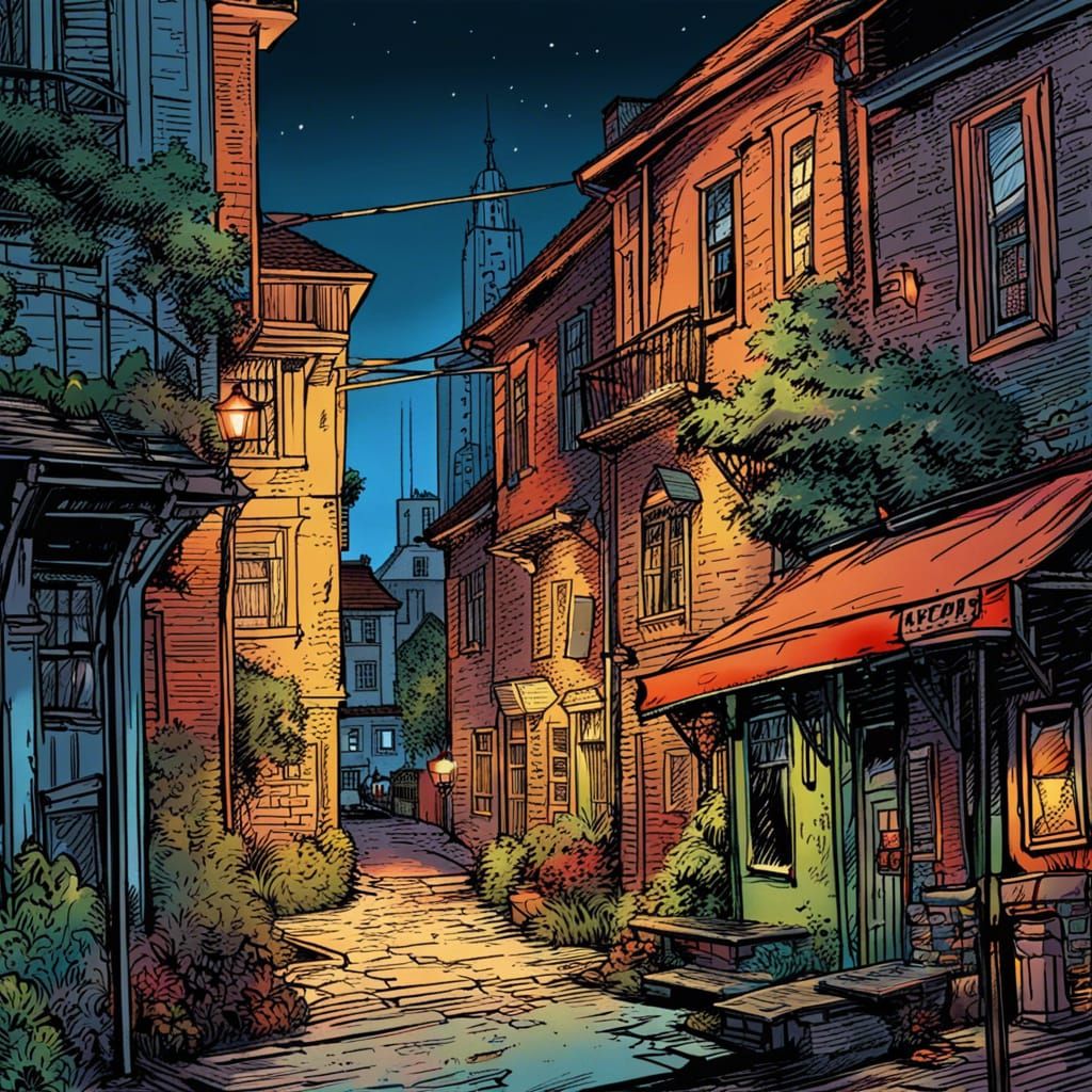 Vampire Woman in Alpine Forest, Anime Artwork