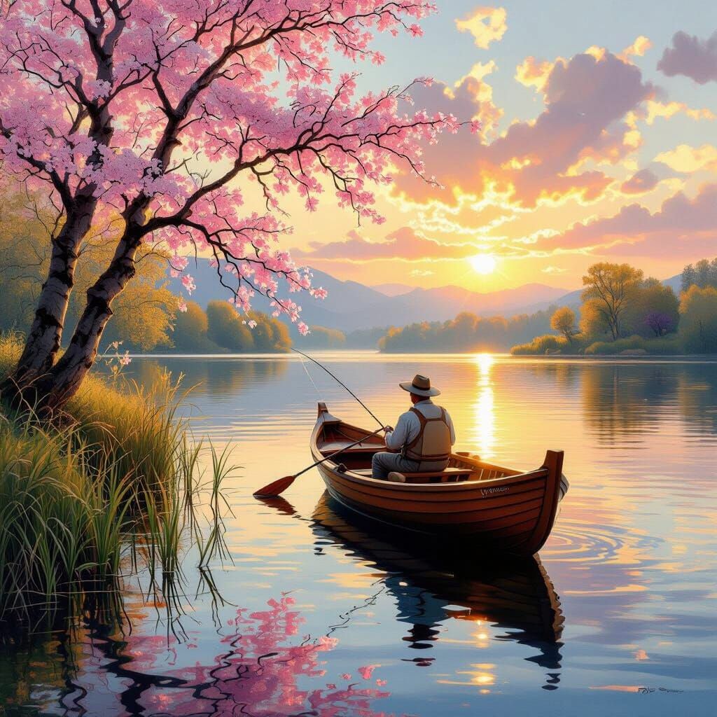 A relaxing moment by the tranquil lake 2 🎣