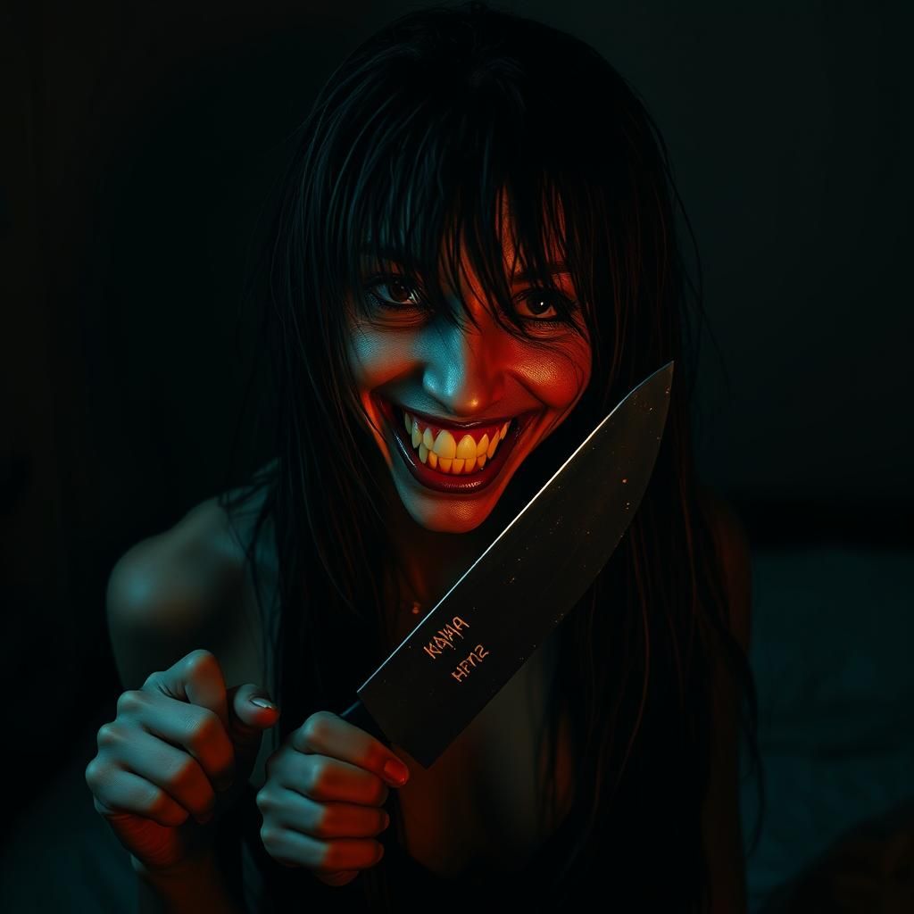 Terrifying Ghostly Woman in a Beksiński-Inspired Nightmare