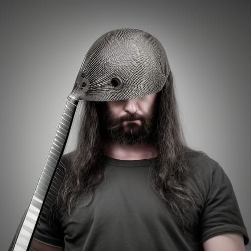 Metalhead Jesus with Guitar Cord Halo in 4K