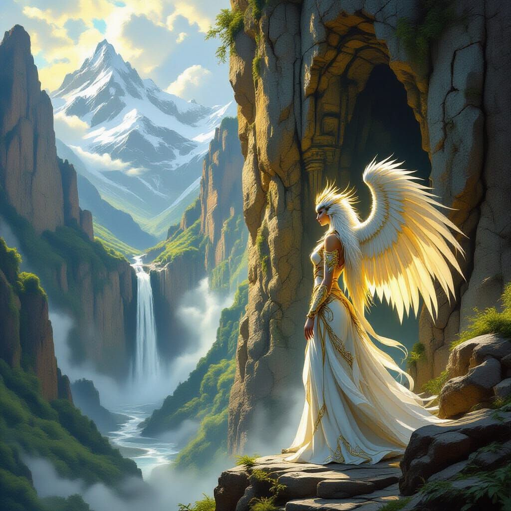 Griffin Woman Guardian of Hidden Mountain Temple