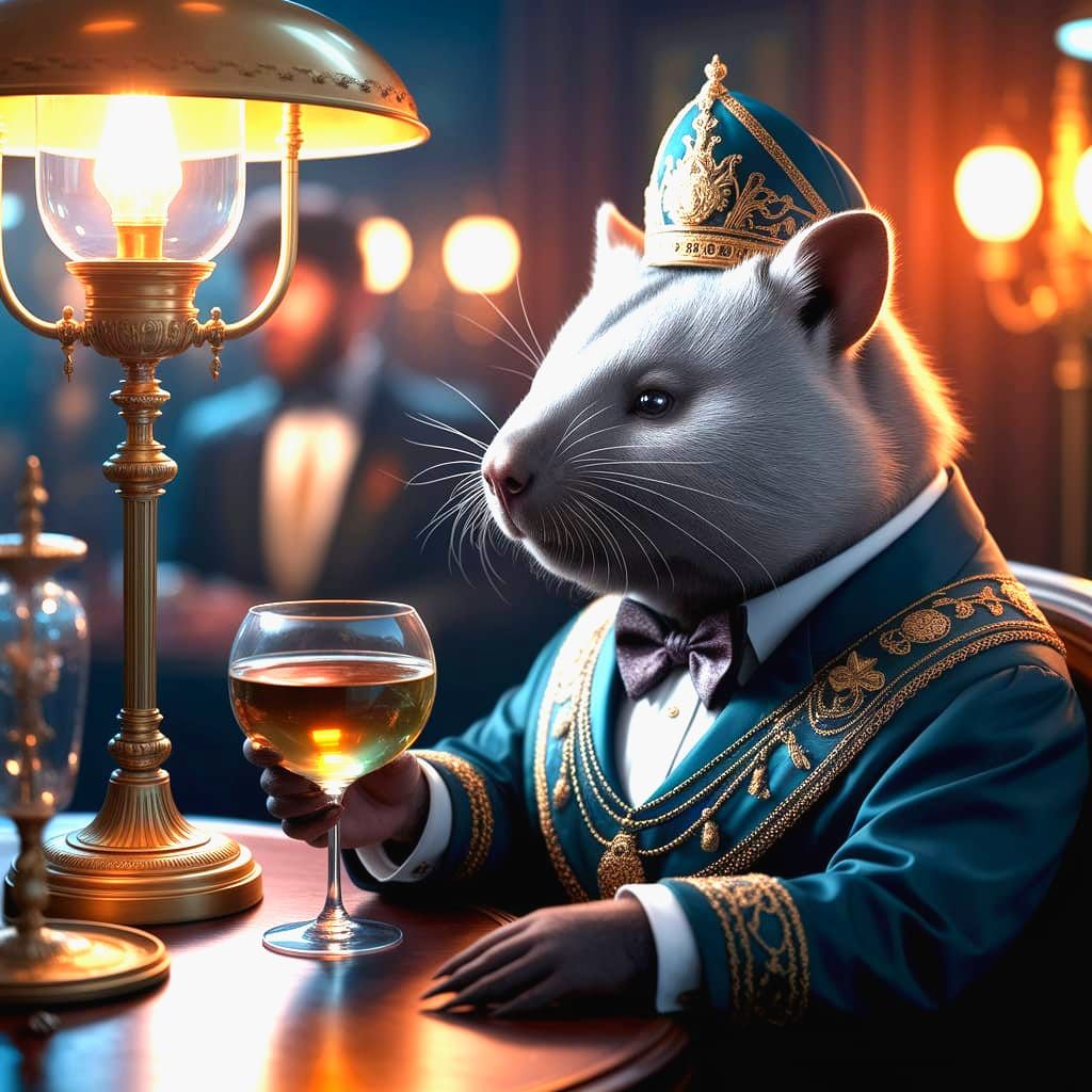 Wombat Hierophant Offers Absinthe in 1920s Speakeasy