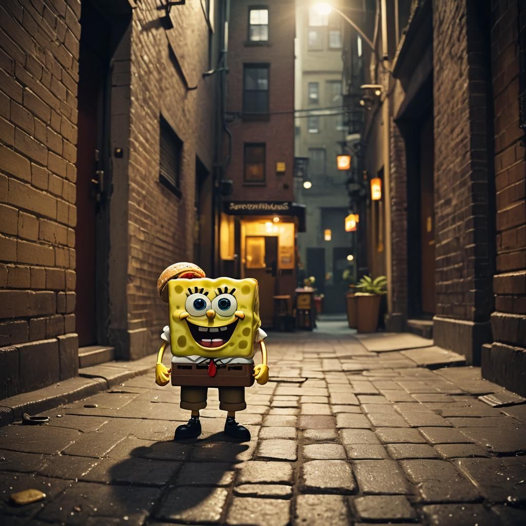 SpongeBob Eats McDonald's: Cinematic Film Still
