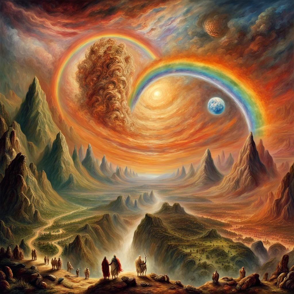Surreal Alien Landscape Inspired by Rubens' Style