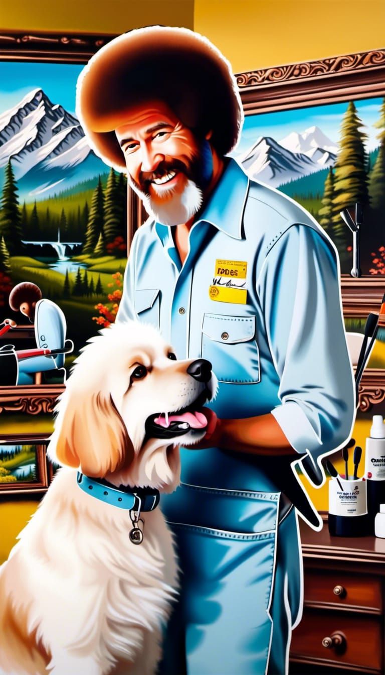 BOB ROSS  dog groomer