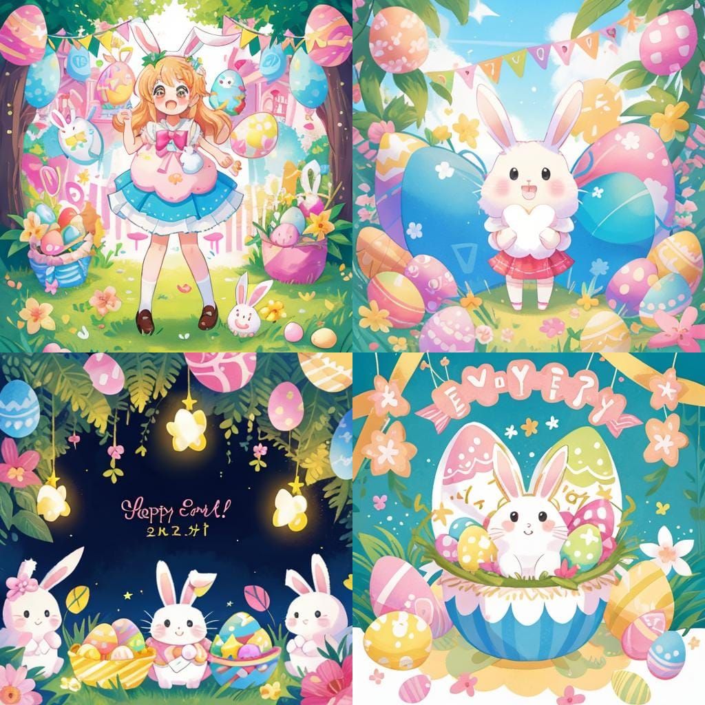 Festive Easter Celebration with Holiday Imagery