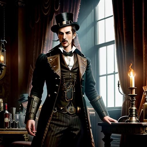 Steampunk Vincent Price as Jack the Ripper