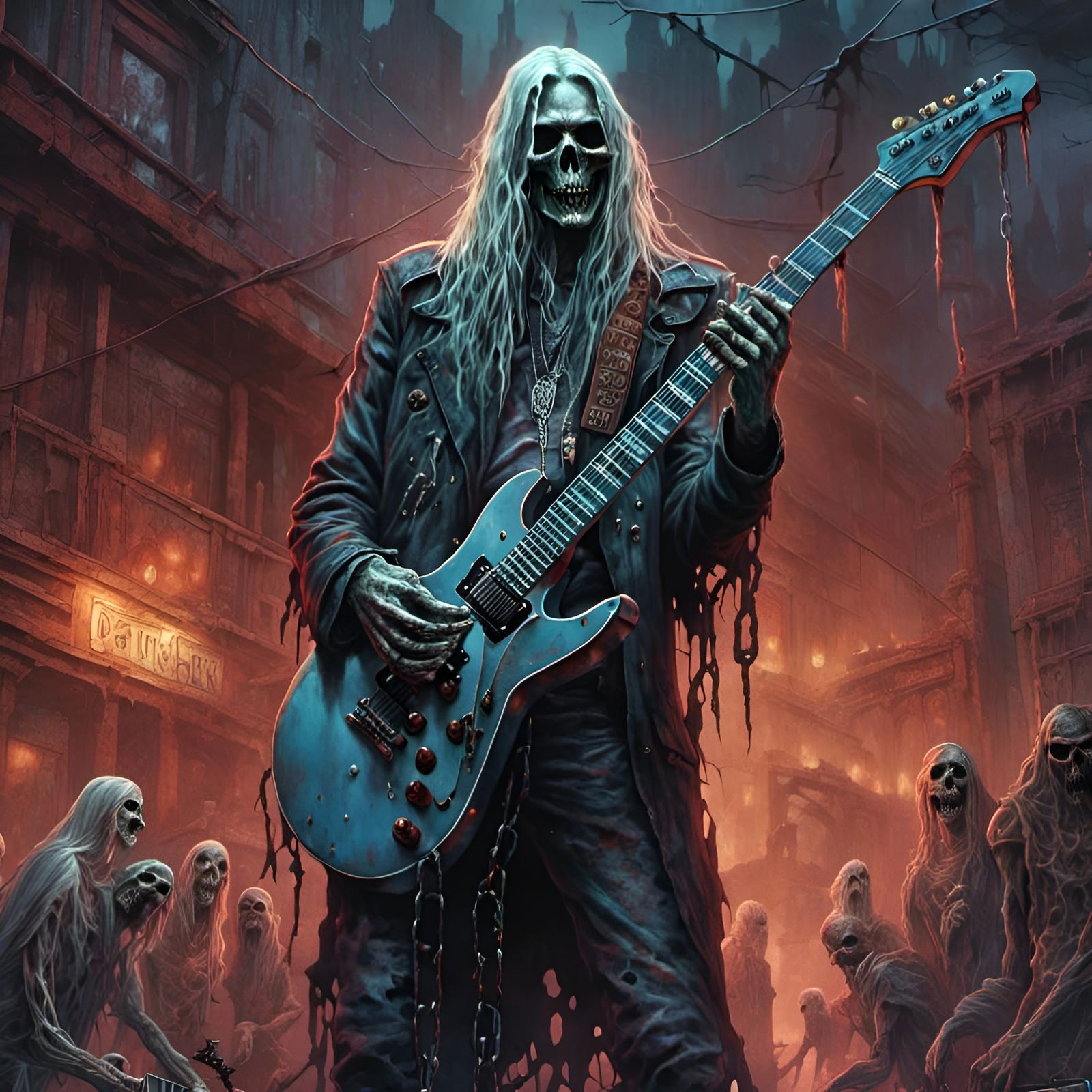 Zombie Rockers in Creepy Magazine Style