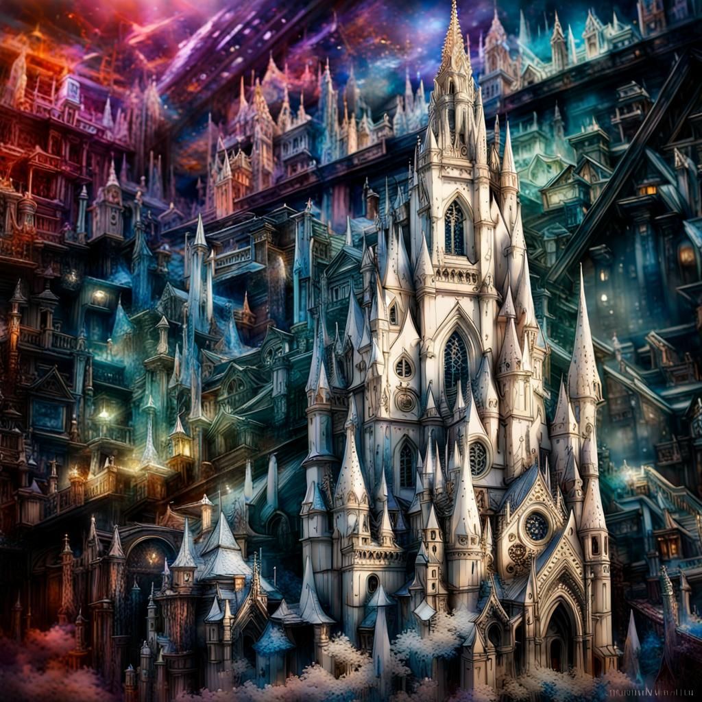 Gothic City Revealed in Disintegrating Glass Slippers