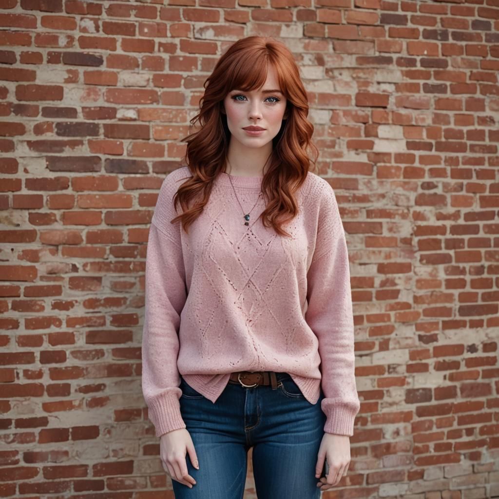 Formal Portrait of Woman with Red Hair