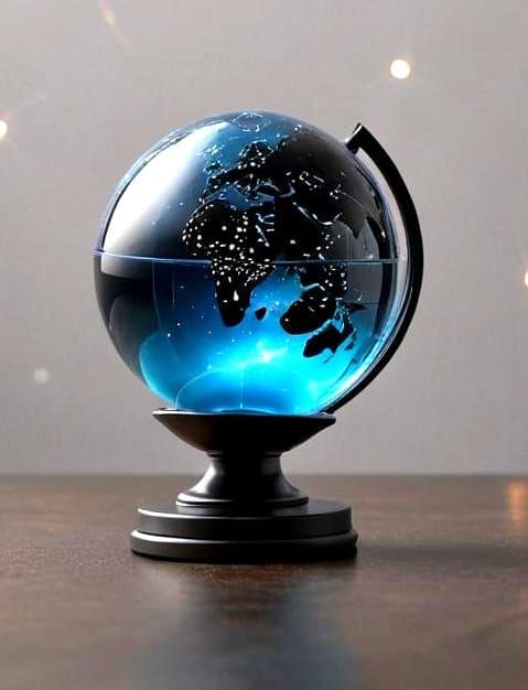 Enchanted Globe with Floating Continents in Unreal Engine