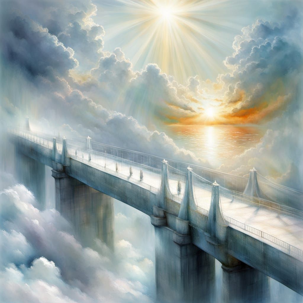 Bridge in a Cyberpunk Aesthetic with Soft Focus