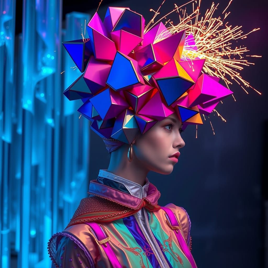 Hair as Living Art in Surrealist Style