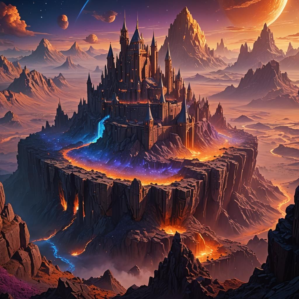 Glowing Citadel on the Edge of Spacetime