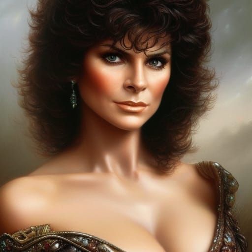 Dramatic Portrait of Young Woman in Fantasy Art Style