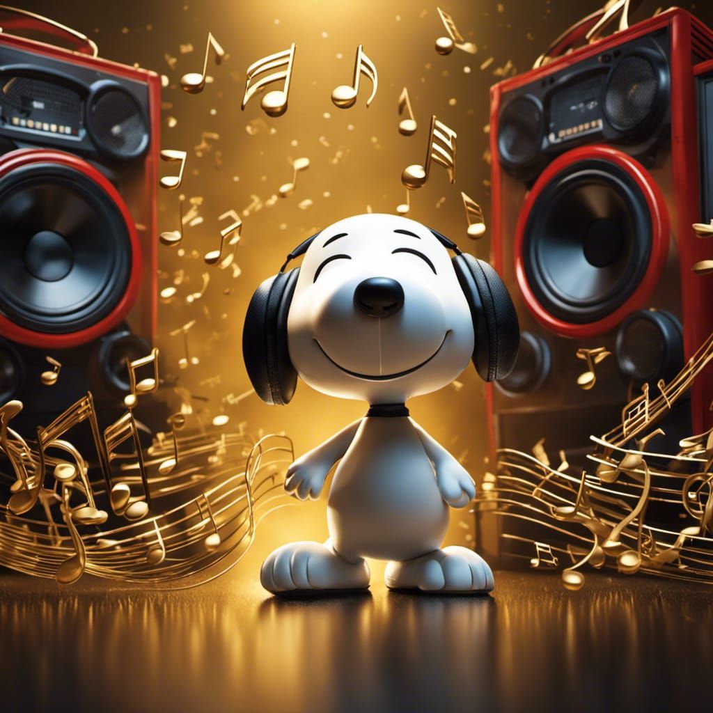 Snoopy Dances to 80s Music: Digital Art