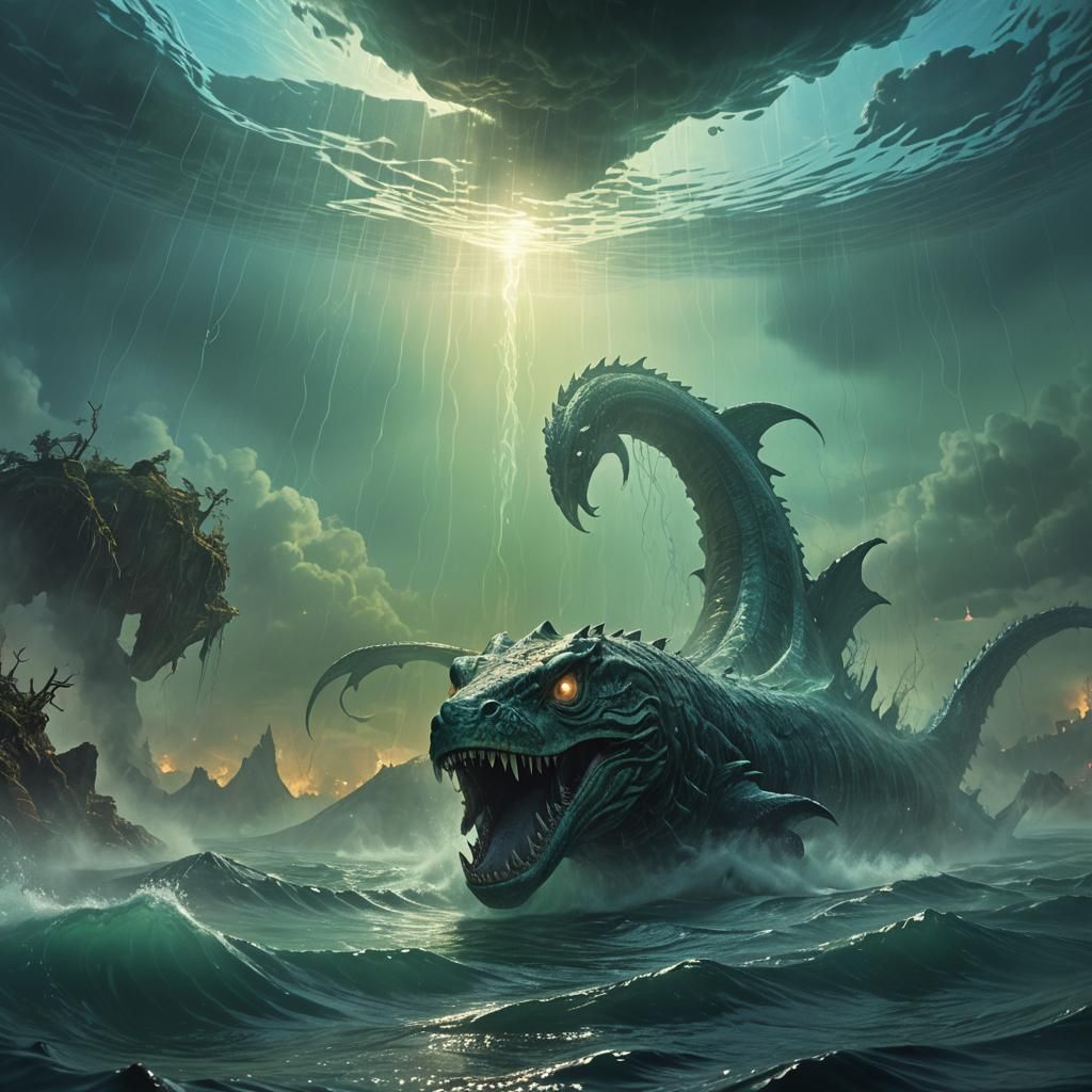 Lake Monster Emerges in Bioluminescent Bermuda Triangle