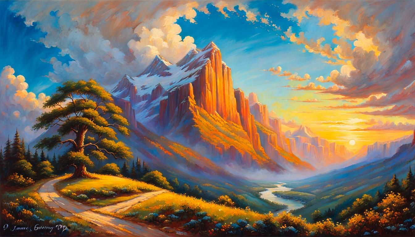 Divine Blessings: An Oil Painting by James Gurney
