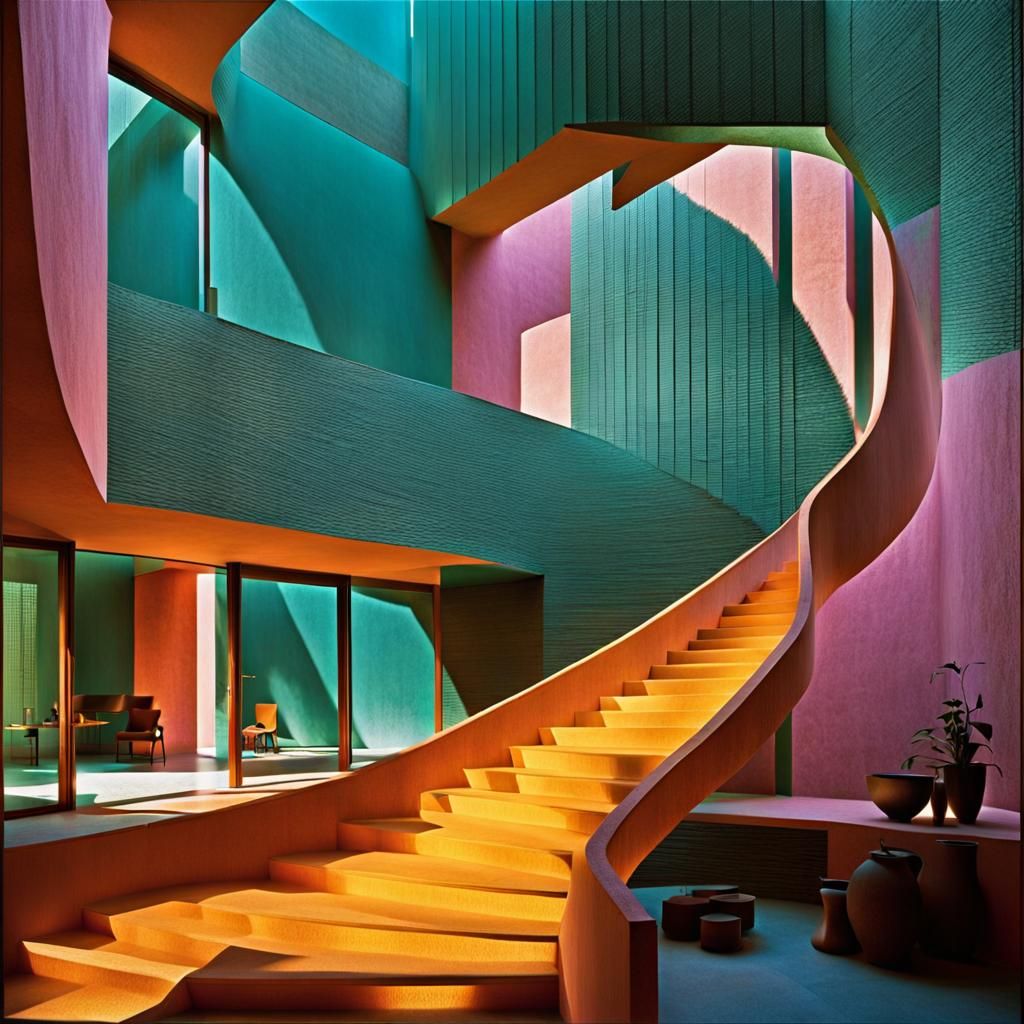 Surreal Luis Barragan House Interior Photograph