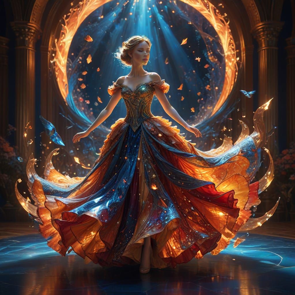 Cinderella's Magical Crystal Ballroom Dance