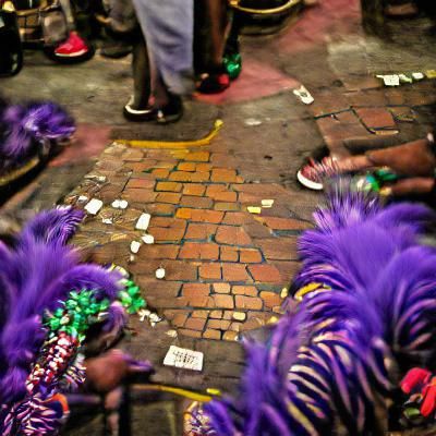 Mardi Gras Celebration on Bourbon Street