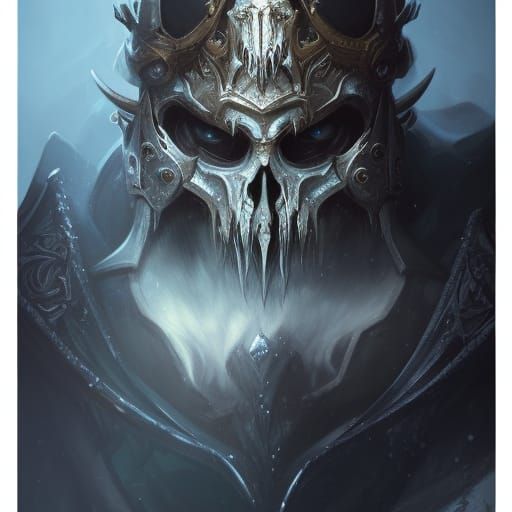 Dark Fantasy Lich King Skeletal Portrait