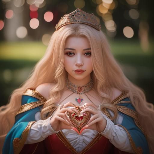 Queen of Hearts Portrait in Natural Lighting