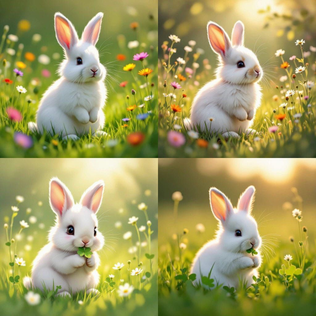 Cute Bunny Rabbit Illustration