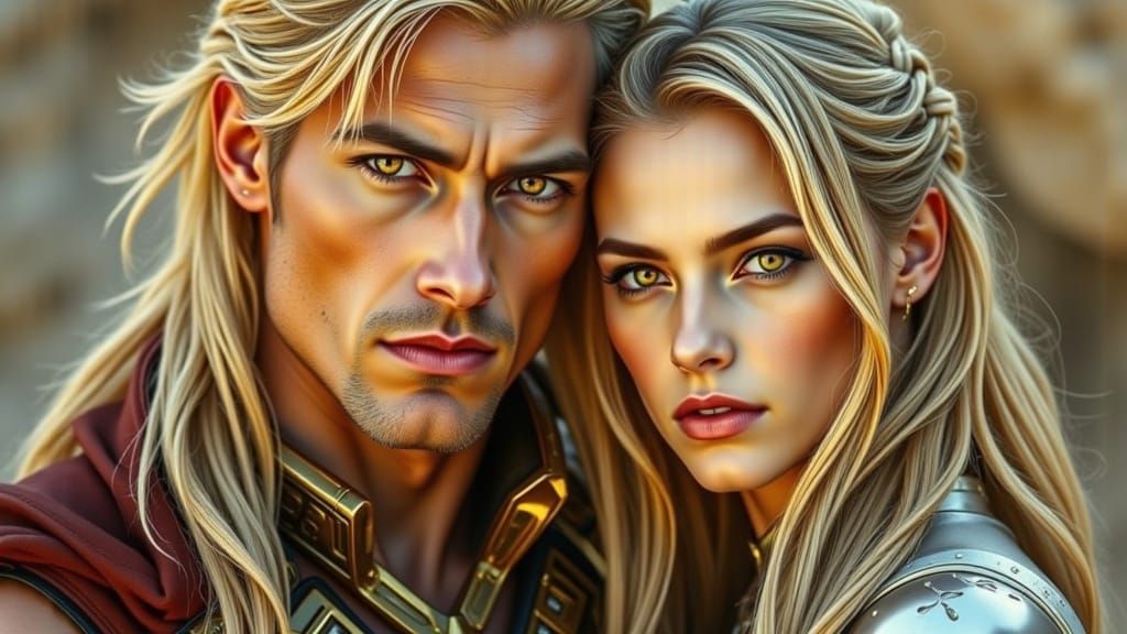 Chiseled Heroes in Futuristic Elegance