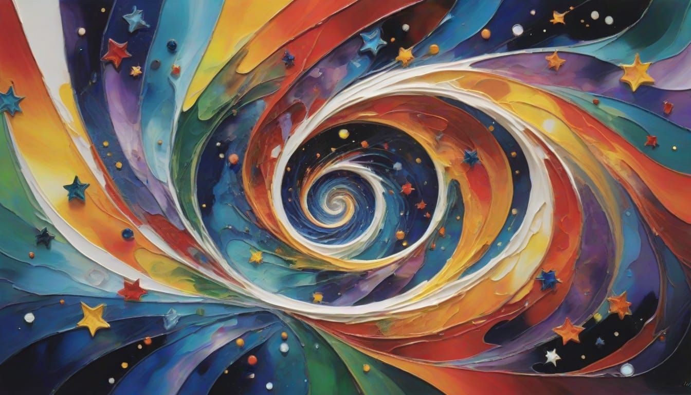 Cosmic Whirlpool in Vibrant Colors