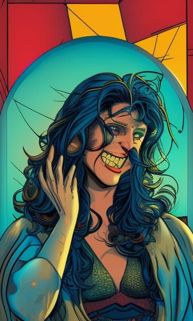Persian Woman's Secret Laughter: Comic Book Pop Art