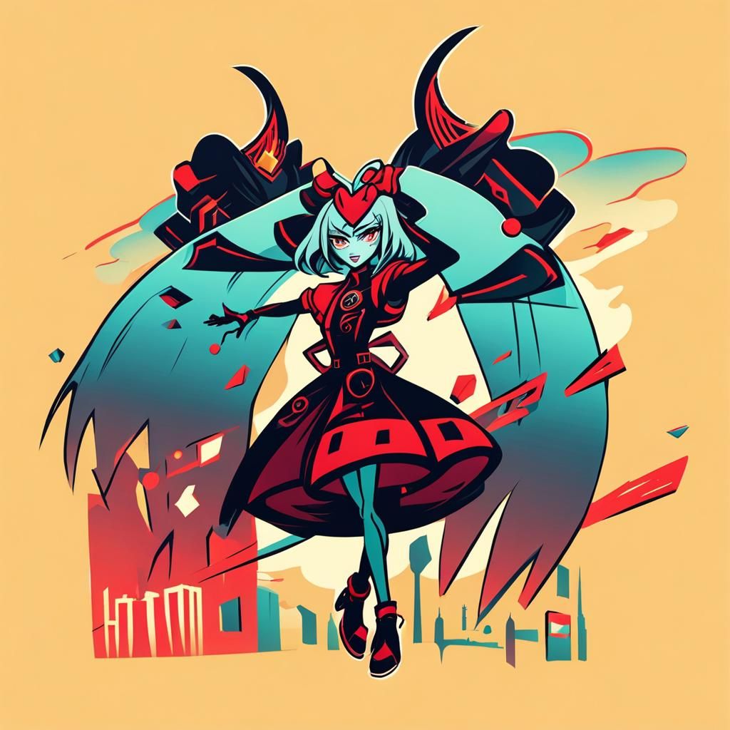 Hazbin Hotel Inspired Character in Light Style