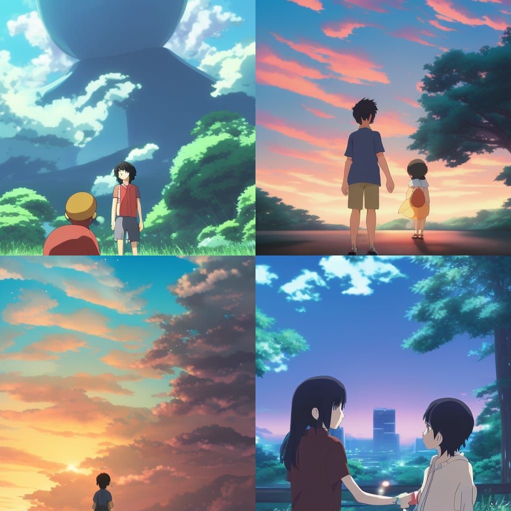 Pokemon in Studio Ghibli Anime Style