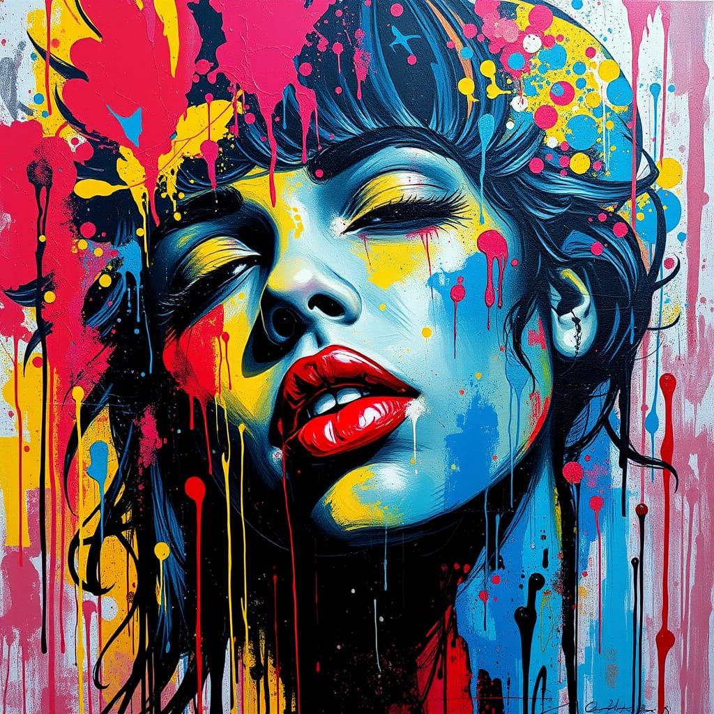 Renaissance Graffiti Art in Vibrant Polychromatic Colors