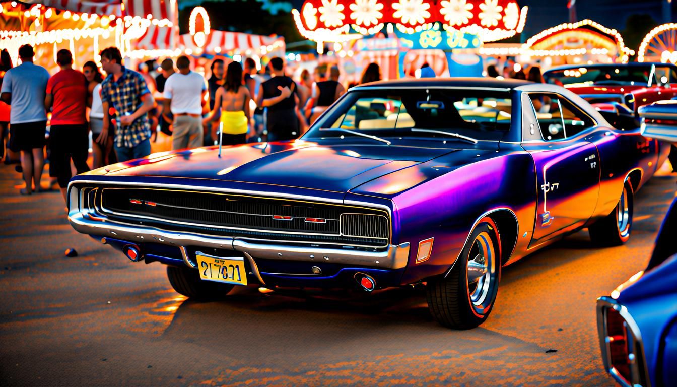 1970 Dodge Charger R/T at Bustling Carnival