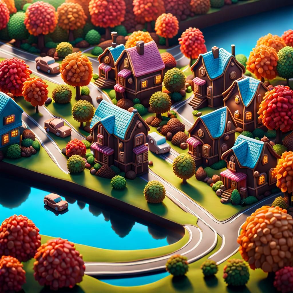 Sweet little candy village