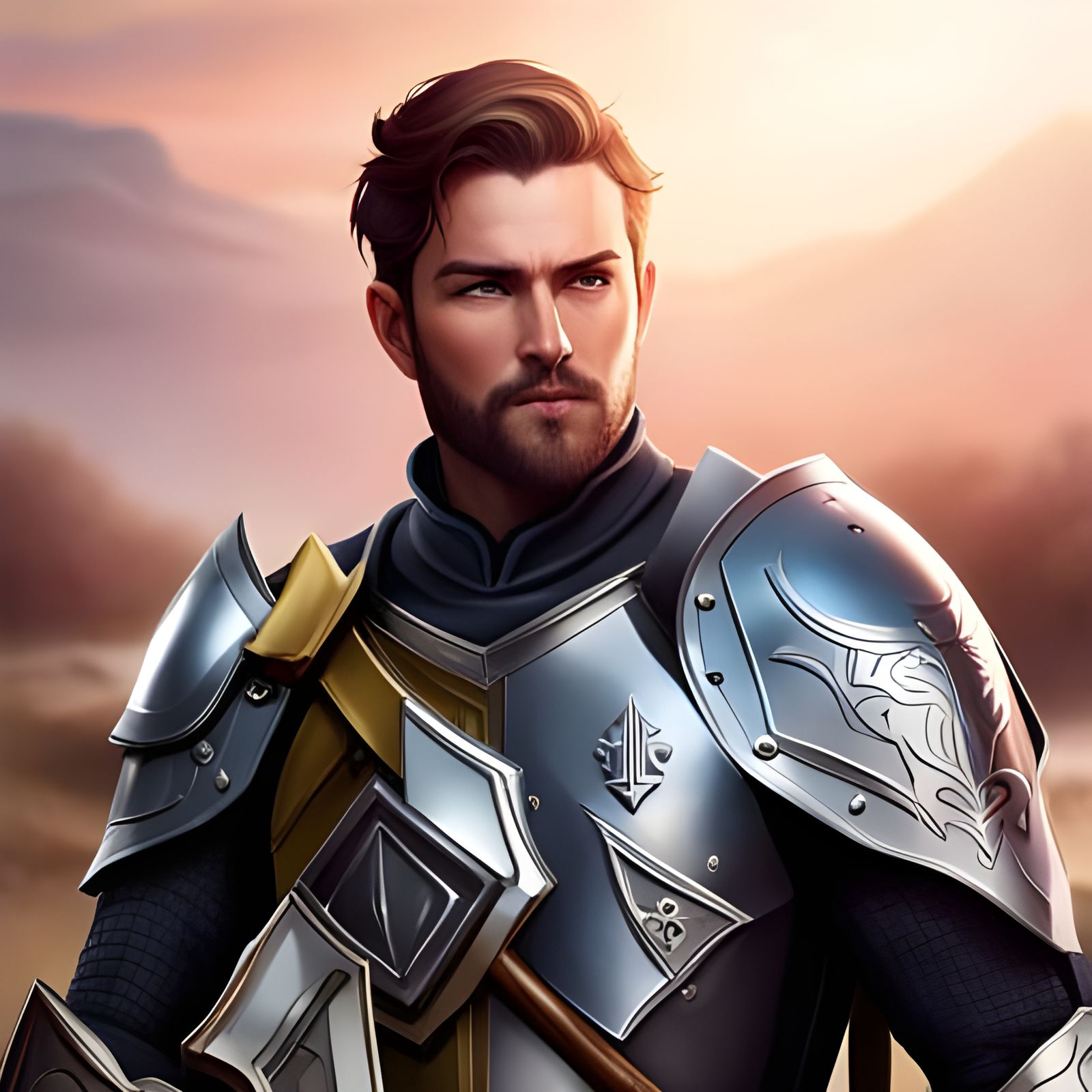 Detailed Carolingian Knights Portrait in Hyperdetailed Style