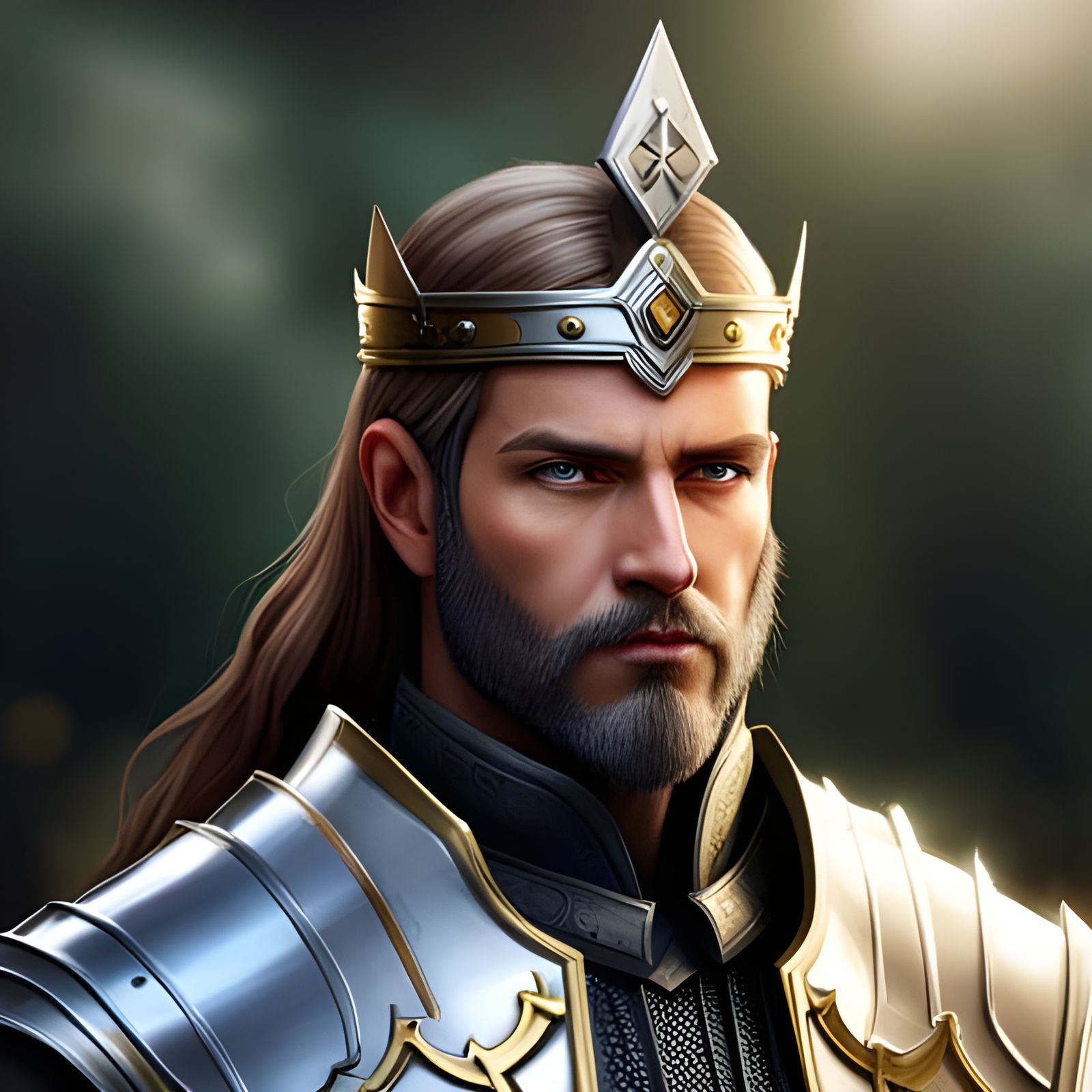 Detailed Carolingian Knights Portrait in Hyperdetailed Style