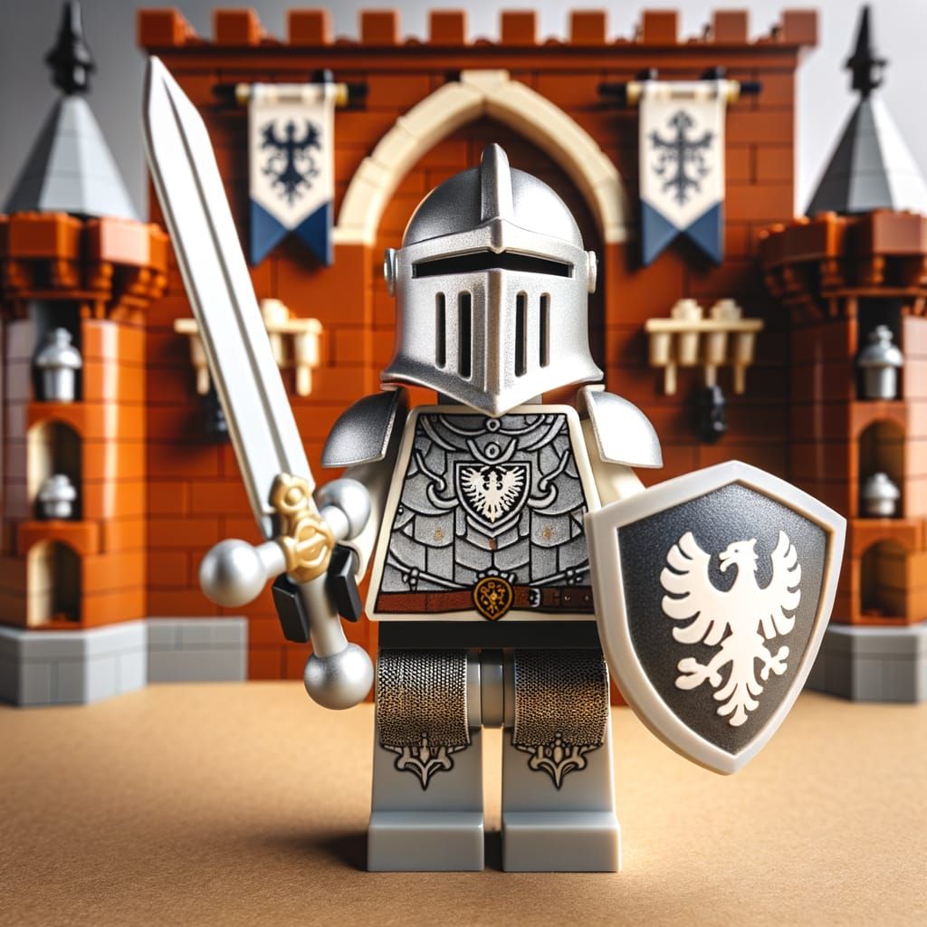 LEGO Paladin Figure in Medieval Armor