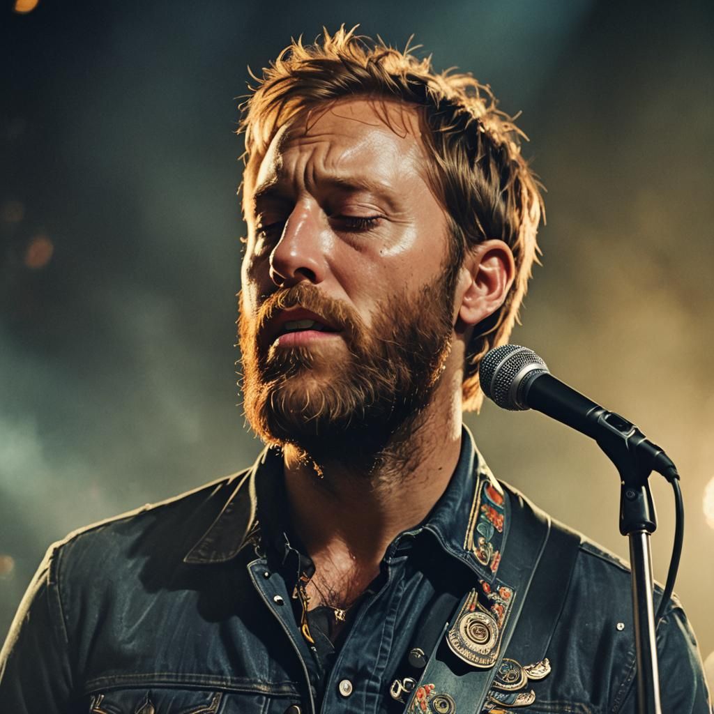 Cinematic Portrait of Dan Auerbach Singing