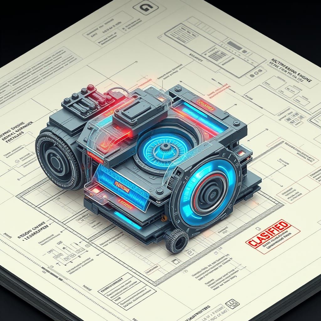 High-Tech Blueprint of a Neutrino Engine