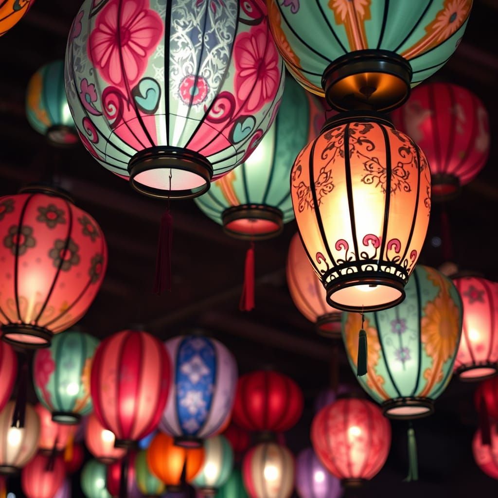 Dreamy Lanterns in Ethereal Ambiance