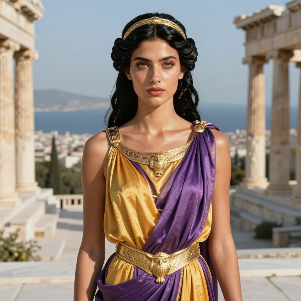 Hellenic Noblewoman Portrait in Pergamene Royal Attire