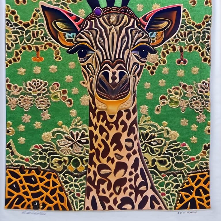 Intricately Detailed Funny Giraffe