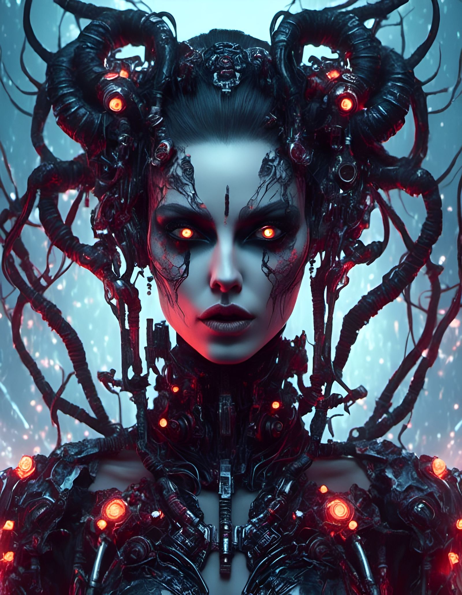 Cyberpunk Horror Girl Portrait