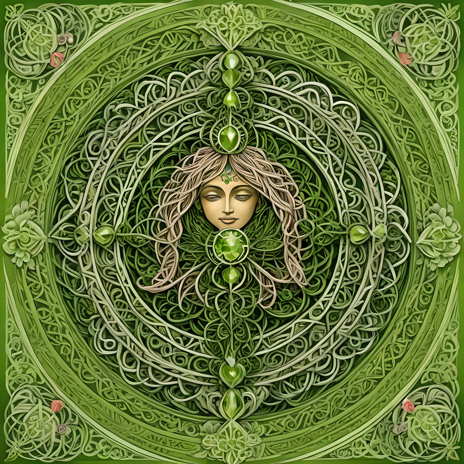 Spiritual Journey with Angelic Guide in Fractal Art