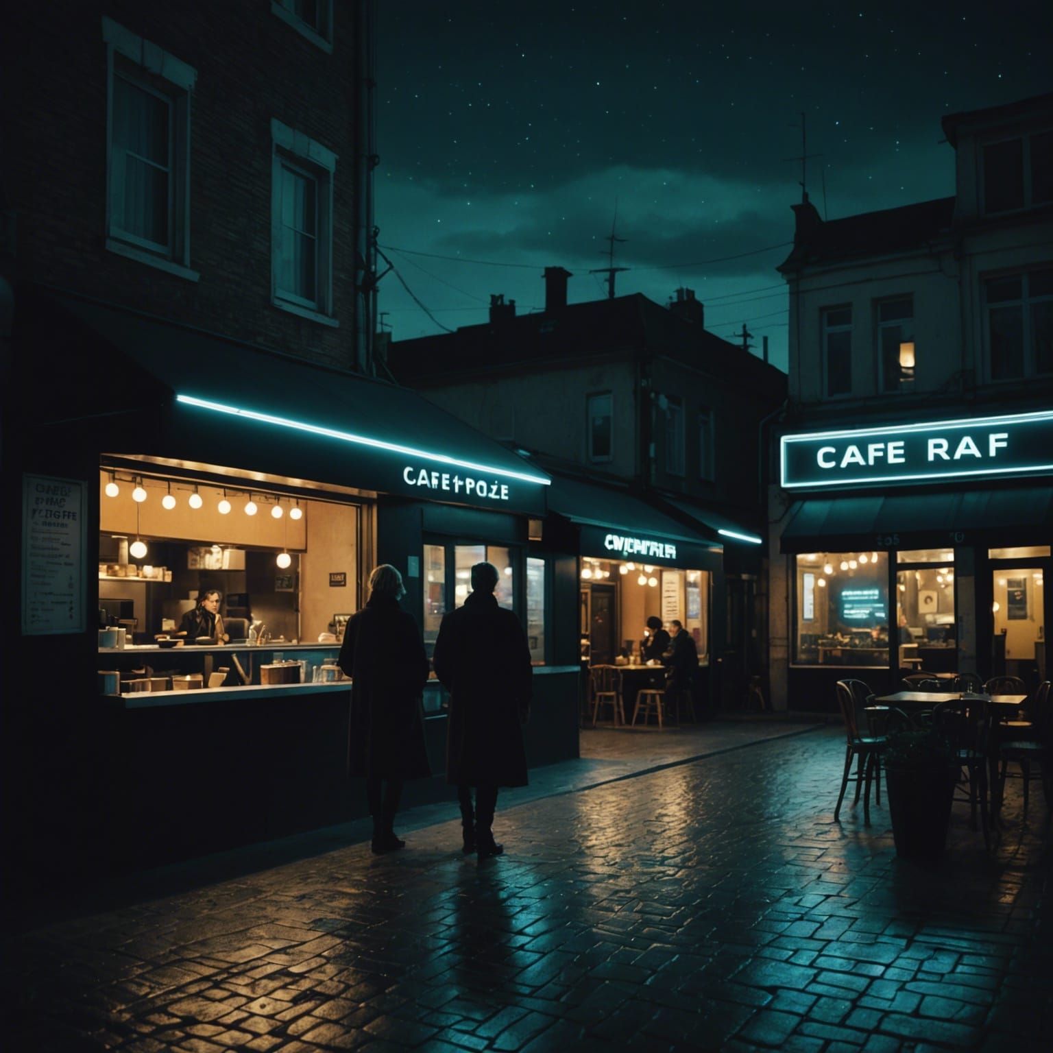 Sinister Futuristic Town with Diode Stars