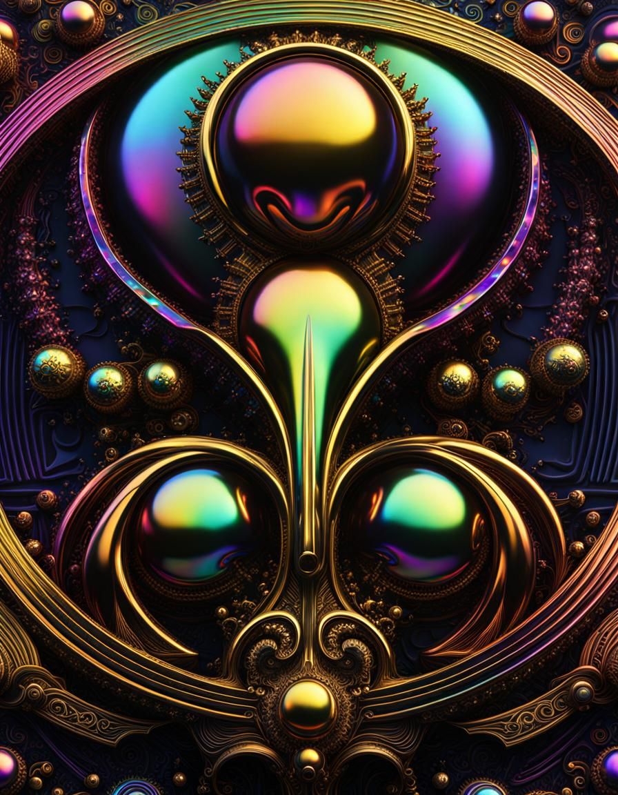 Iridescent Zodiac sign, Libra, Tarot, facing camera, rainbow, metallic reflective complimentary colors 8K resolution  ir...