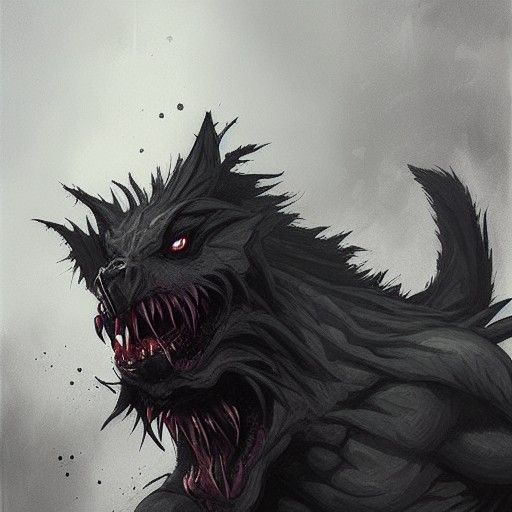 Sinister Mutant Werewolf in School, Dark Art