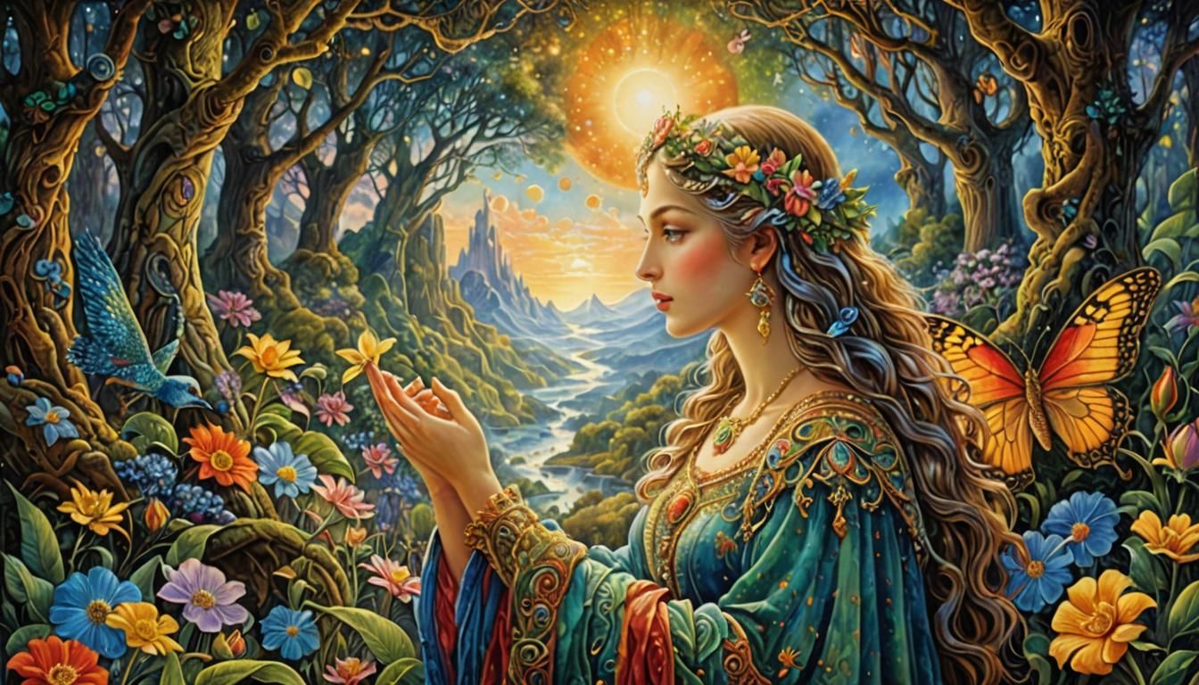 Girl with Flowers
